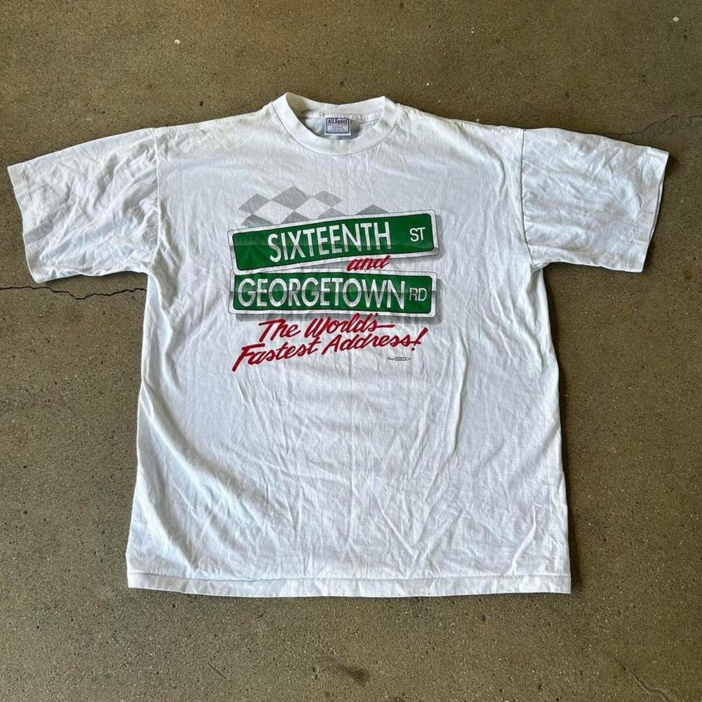 Vintage 90s Indianapolis Indiana speedway graphic tee shirt tshirt